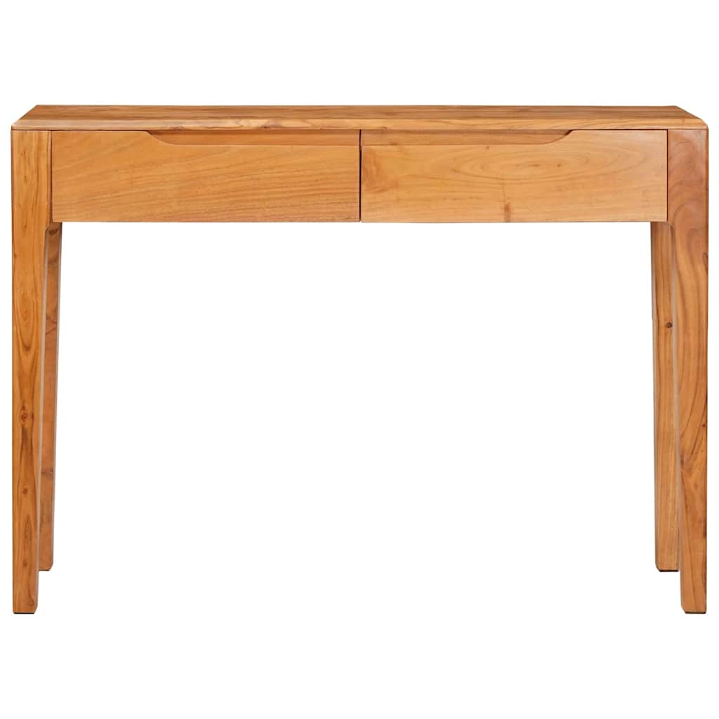 vidaXL Wandtafel met lade Bruin 110 x 30 x 80 cm Massief Acacia Hout