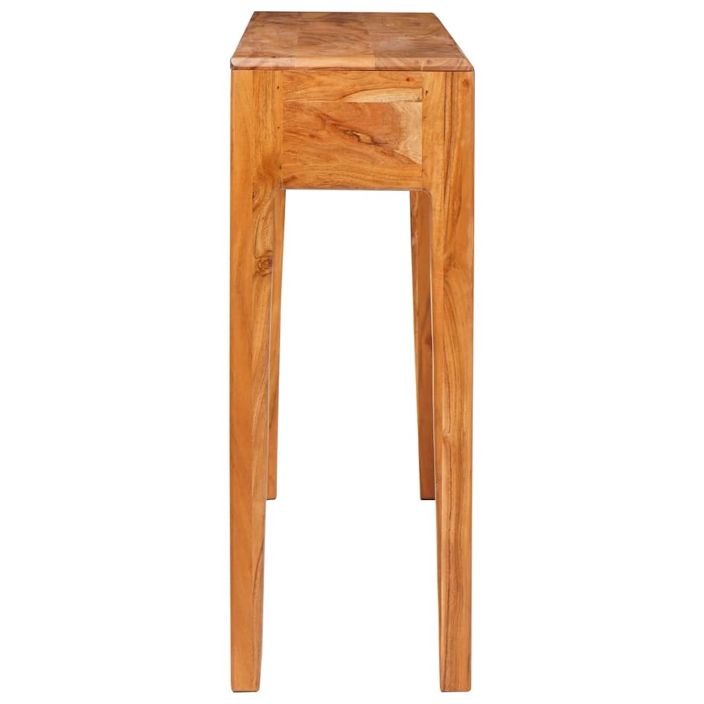 vidaXL Wandtafel met lade Bruin 110 x 30 x 80 cm Massief Acacia Hout