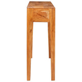 vidaXL Wandtafel met lade Bruin 110 x 30 x 80 cm Massief Acacia Hout