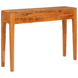 vidaXL Wandtafel met lade Bruin 110 x 30 x 80 cm Massief Acacia Hout