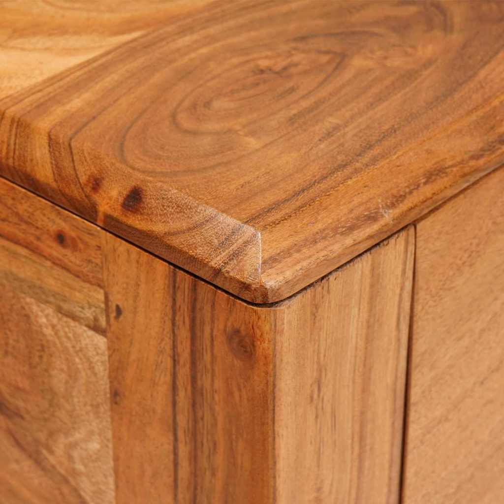 vidaXL Wandtafel met lade Bruin 110 x 30 x 80 cm Massief Acacia Hout