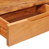 vidaXL Wandtafel met lade Bruin 110 x 30 x 80 cm Massief Acacia Hout