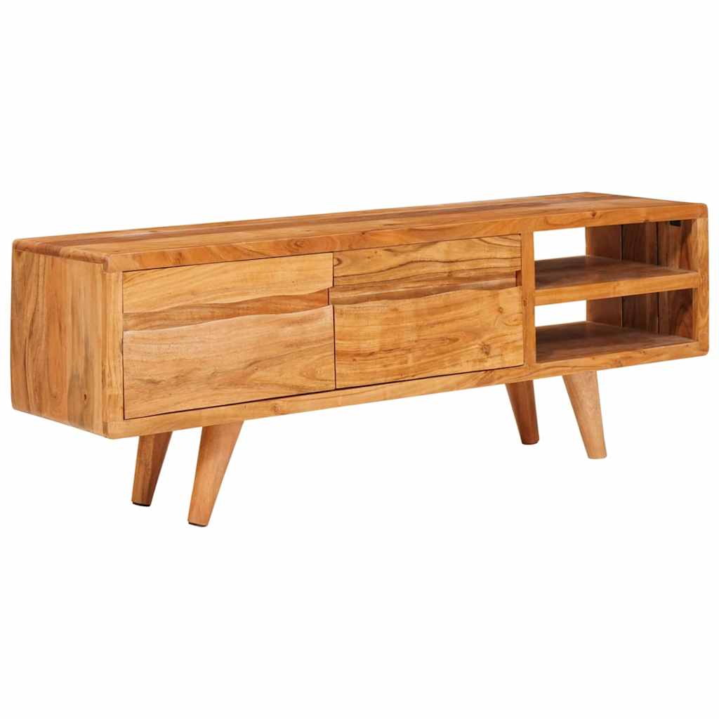 vidaXL TV Kast met plank Bruin 110 x 30 x 40 cm Massief Acacia Hout