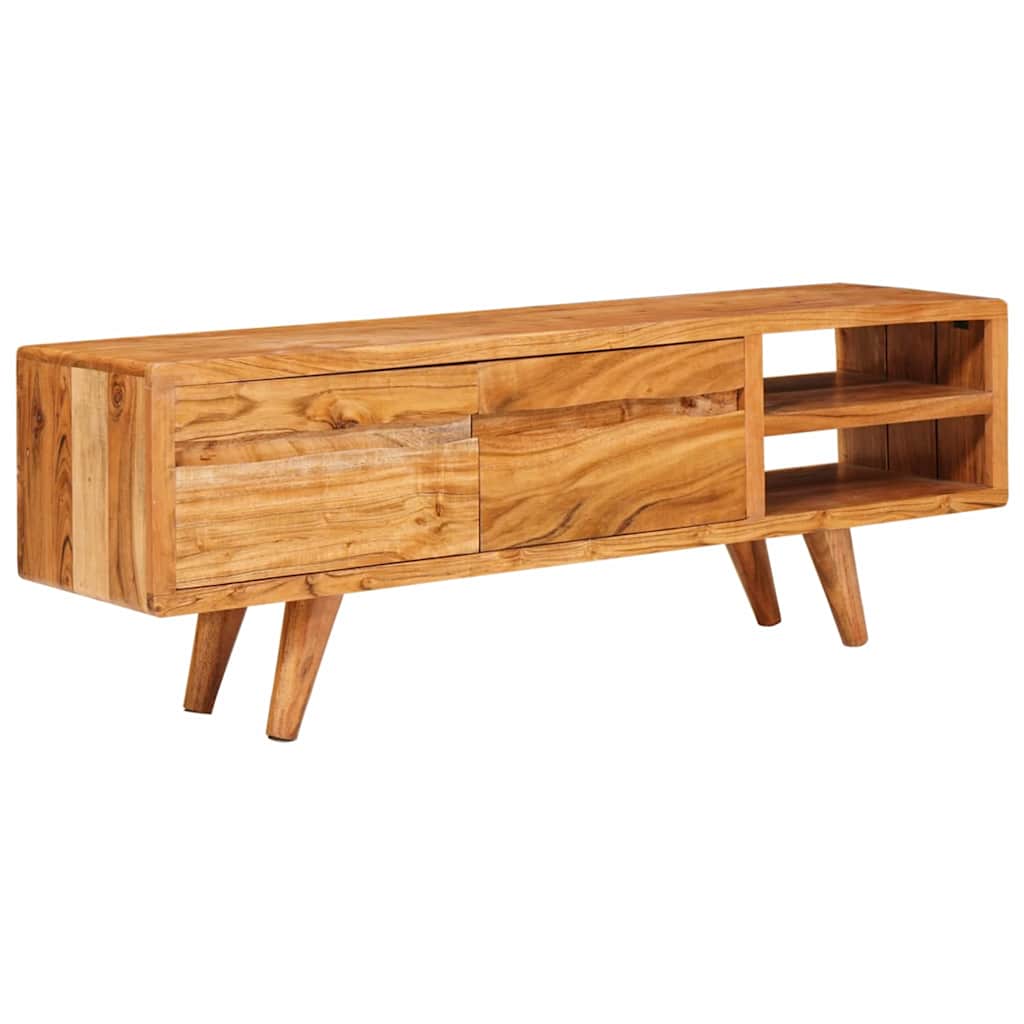 vidaXL TV Kast met plank Bruin 110 x 30 x 40 cm Massief Acacia Hout