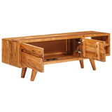 vidaXL TV Kast met plank Bruin 110 x 30 x 40 cm Massief Acacia Hout
