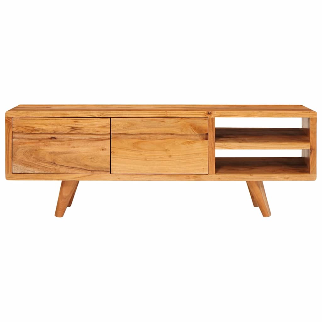vidaXL TV Kast met plank Bruin 110 x 30 x 40 cm Massief Acacia Hout