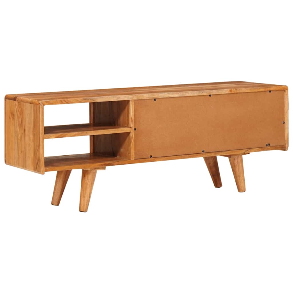 vidaXL TV Kast met plank Bruin 110 x 30 x 40 cm Massief Acacia Hout