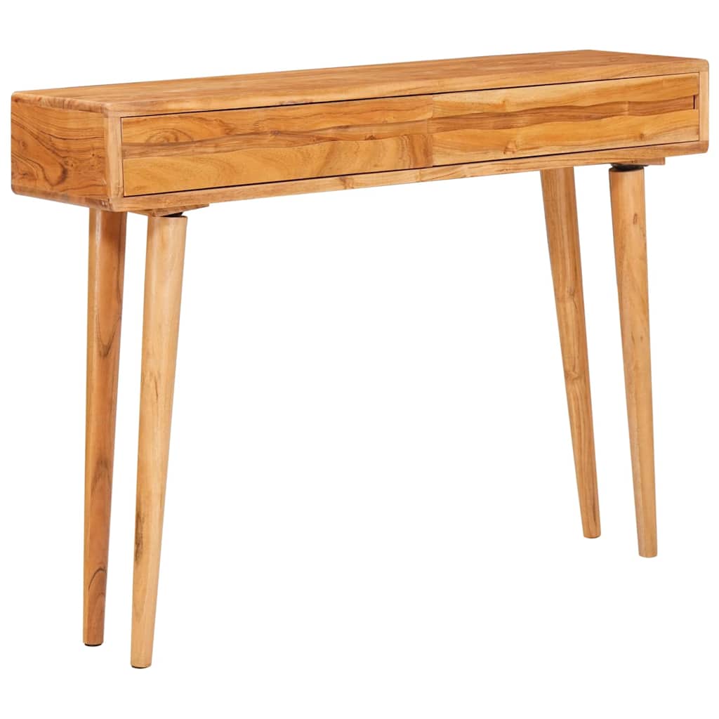 vidaXL Wandtafel met lade Bruin 110 x 30 x 80 cm Massief Acacia Hout
