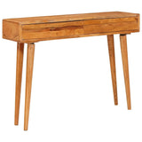 vidaXL Wandtafel met lade Bruin 110 x 30 x 80 cm Massief Acacia Hout