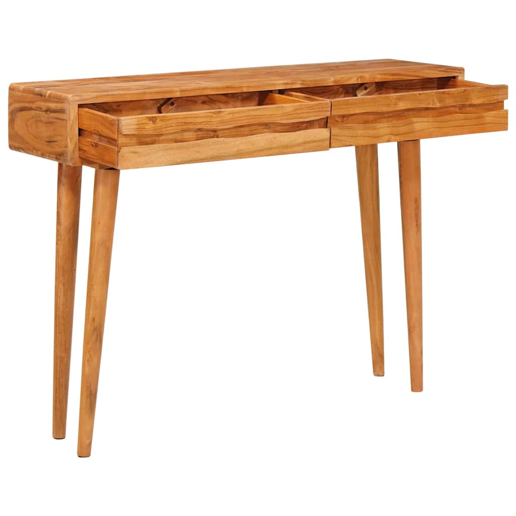 vidaXL Wandtafel met lade Bruin 110 x 30 x 80 cm Massief Acacia Hout