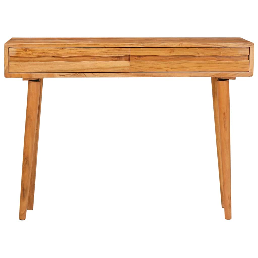 vidaXL Wandtafel met lade Bruin 110 x 30 x 80 cm Massief Acacia Hout