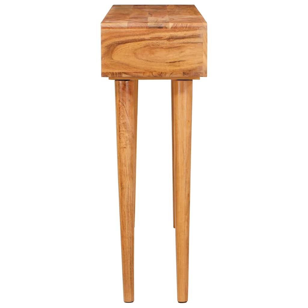 vidaXL Wandtafel met lade Bruin 110 x 30 x 80 cm Massief Acacia Hout