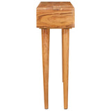 vidaXL Wandtafel met lade Bruin 110 x 30 x 80 cm Massief Acacia Hout