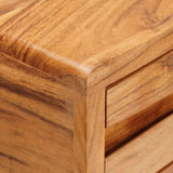 vidaXL Wandtafel met lade Bruin 110 x 30 x 80 cm Massief Acacia Hout