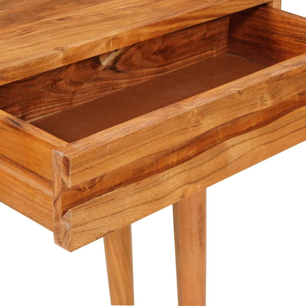 vidaXL Wandtafel met lade Bruin 110 x 30 x 80 cm Massief Acacia Hout