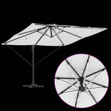 vidaXL Parasol Zand 286 x 284 x 270 cm Aluminium en Polyester