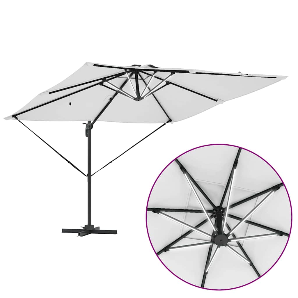 vidaXL Parasol Zand 286 x 284 x 270 cm Aluminium en Polyester