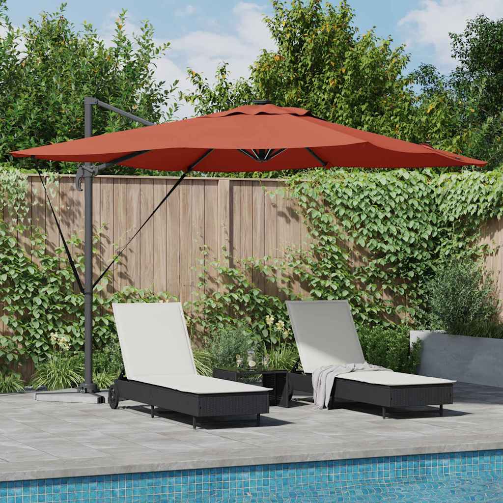 vidaXL Parasol Zand 286 x 284 x 270 cm Aluminium en Polyester