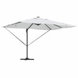 vidaXL Parasol met slot Zand 352 x 251 x 265 cm Polyester en Aluminium