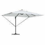 vidaXL Parasol met slot Zand 352 x 251 x 265 cm Polyester en Aluminium