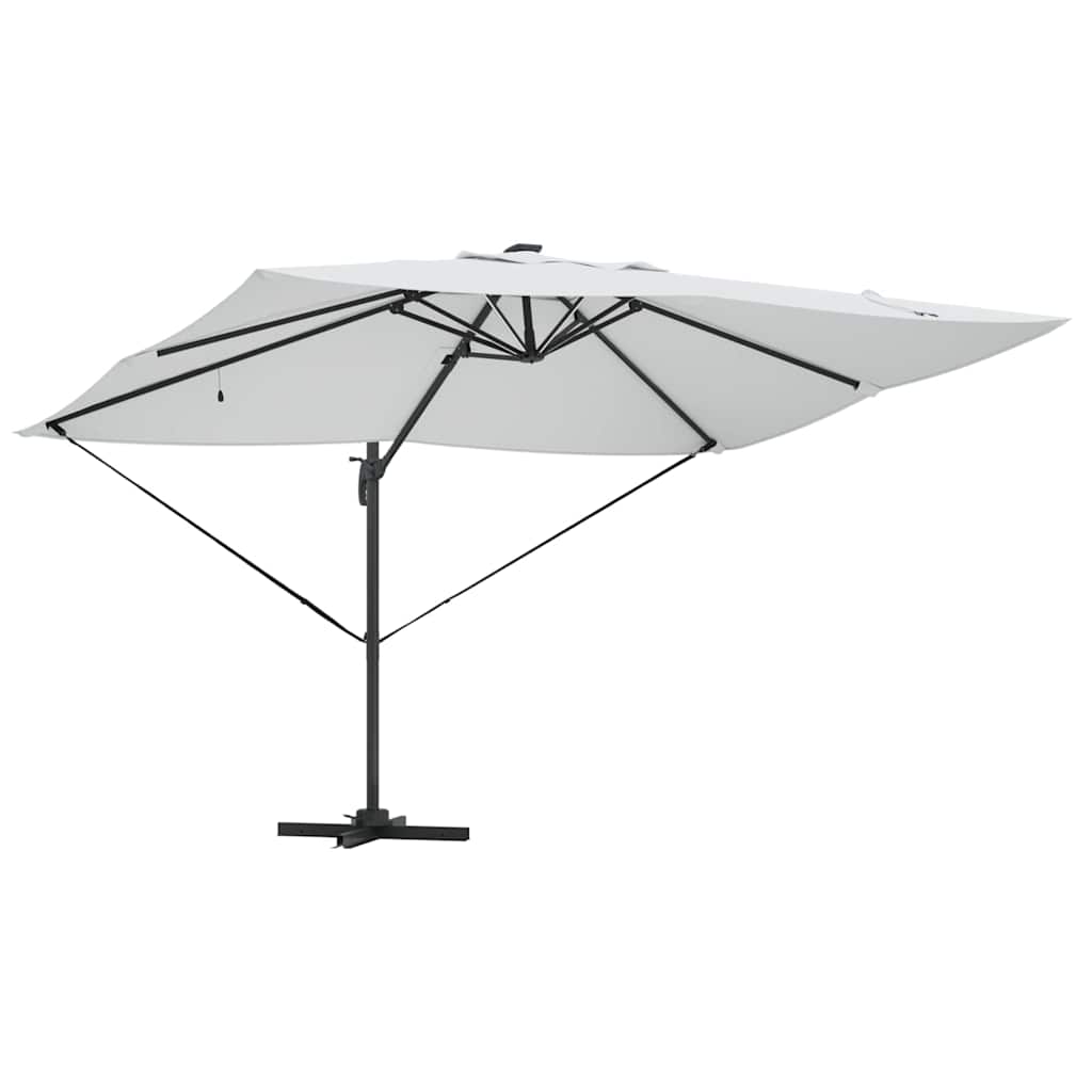 vidaXL Parasol met slot Zand 352 x 251 x 265 cm Polyester en Aluminium