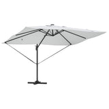 vidaXL Parasol met slot Zand 352 x 251 x 265 cm Polyester en Aluminium