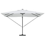 vidaXL Parasol met slot Zand 352 x 251 x 265 cm Polyester en Aluminium