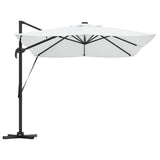 vidaXL Parasol met slot Zand 352 x 251 x 265 cm Polyester en Aluminium
