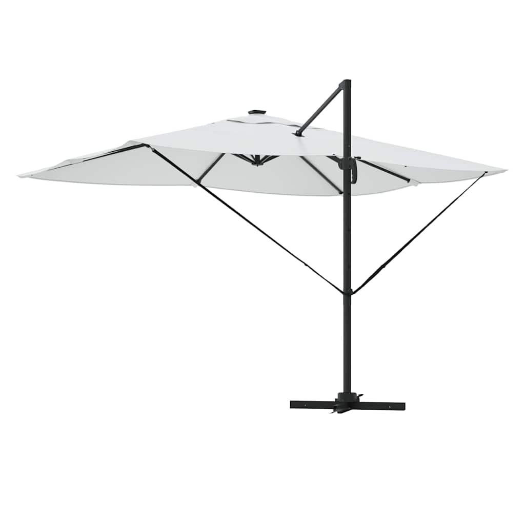 vidaXL Parasol met slot Zand 352 x 251 x 265 cm Polyester en Aluminium