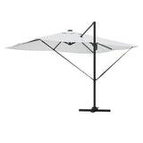 vidaXL Parasol met slot Zand 352 x 251 x 265 cm Polyester en Aluminium