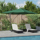 vidaXL Parasol met slot Zand 352 x 251 x 265 cm Polyester en Aluminium