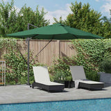 vidaXL Parasol met slot Zand 352 x 251 x 265 cm Polyester en Aluminium