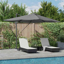 vidaXL Parasol met slot Zand 352 x 251 x 265 cm Polyester en Aluminium