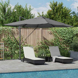 vidaXL Parasol met slot Zand 352 x 251 x 265 cm Polyester en Aluminium