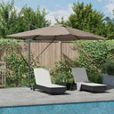vidaXL Parasol met slot Zand 352 x 251 x 265 cm Polyester en Aluminium