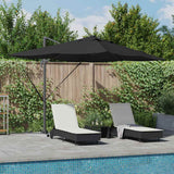 vidaXL Parasol met slot Zand 352 x 251 x 265 cm Polyester en Aluminium