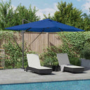 vidaXL Parasol met slot Zand 352 x 251 x 265 cm Polyester en Aluminium