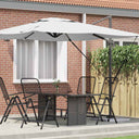 vidaXL Rome Parasol Beige 286 x 284 x 265 cm Aluminium and Polyester
