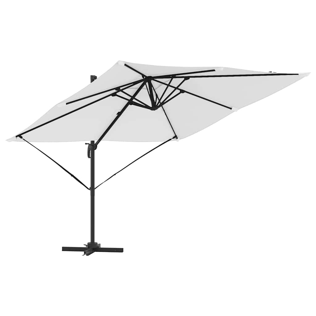 vidaXL Rome Parasol Beige 286 x 284 x 265 cm Aluminium and Polyester