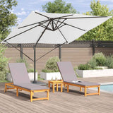 vidaXL Rome Parasol Beige 286 x 284 x 265 cm Aluminium and Polyester
