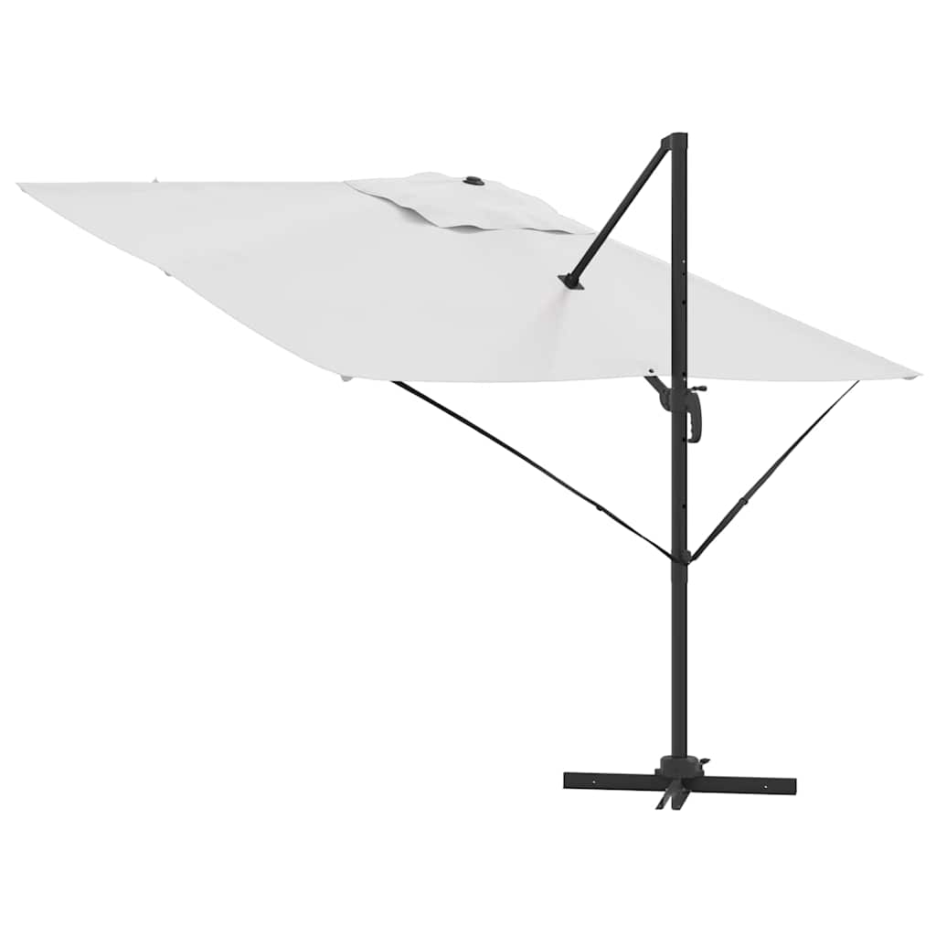 vidaXL Rome Parasol Beige 286 x 284 x 265 cm Aluminium and Polyester