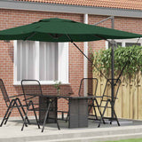 vidaXL Rome Parasol Beige 286 x 284 x 265 cm Aluminium and Polyester