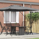 vidaXL Rome Parasol Beige 286 x 284 x 265 cm Aluminium and Polyester