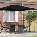 vidaXL Rome Parasol Beige 286 x 284 x 265 cm Aluminium and Polyester