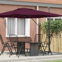 vidaXL Rome Parasol Beige 286 x 284 x 265 cm Aluminium and Polyester