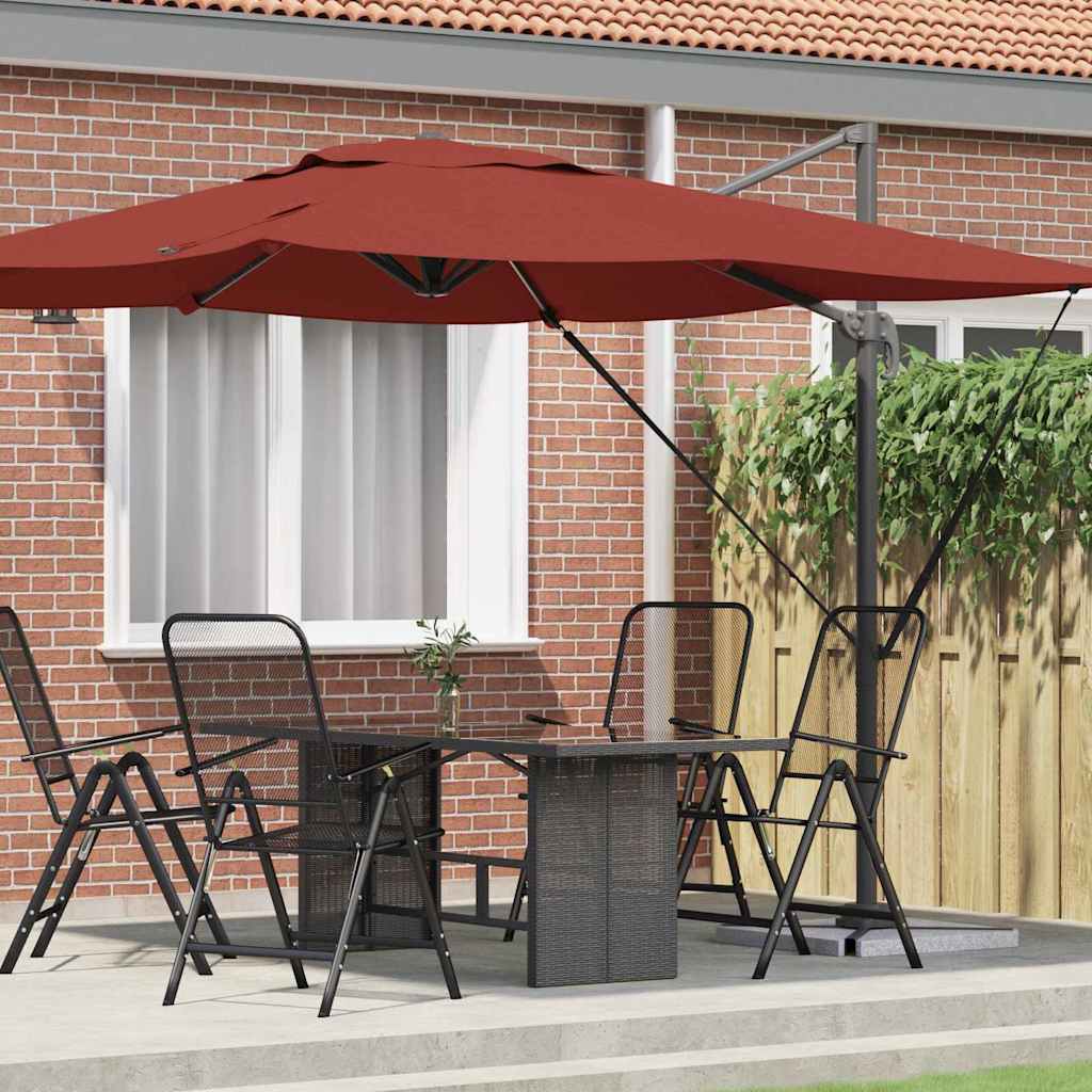 vidaXL Rome Parasol Beige 286 x 284 x 265 cm Aluminium and Polyester