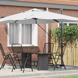 vidaXL Parasol Sand 351 x 250 x 260 cm Polyester and Aluminium