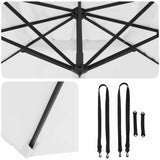 vidaXL Parasol Sand 351 x 250 x 260 cm Polyester and Aluminium