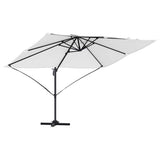 vidaXL Parasol Sand 351 x 250 x 260 cm Polyester and Aluminium