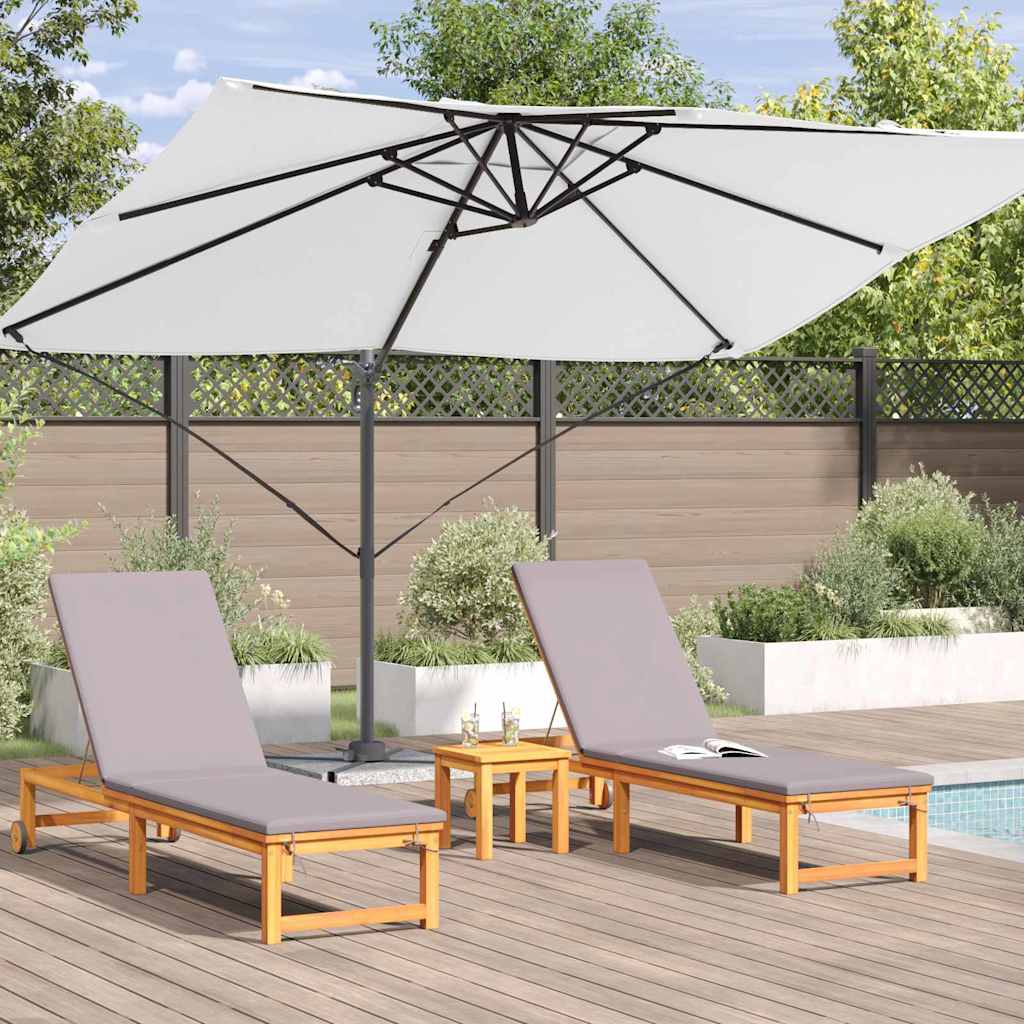 vidaXL Parasol Sand 351 x 250 x 260 cm Polyester and Aluminium